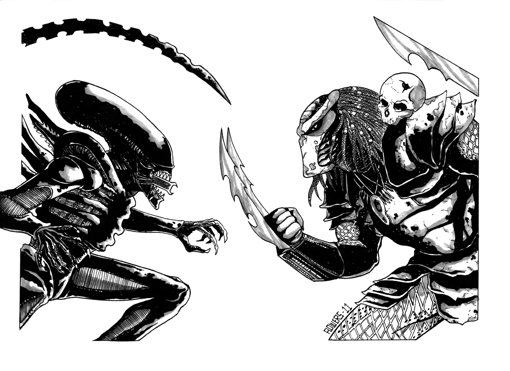 Alien Versus Predator Coloring Pages Alien Versus Predator Coloring Pages
