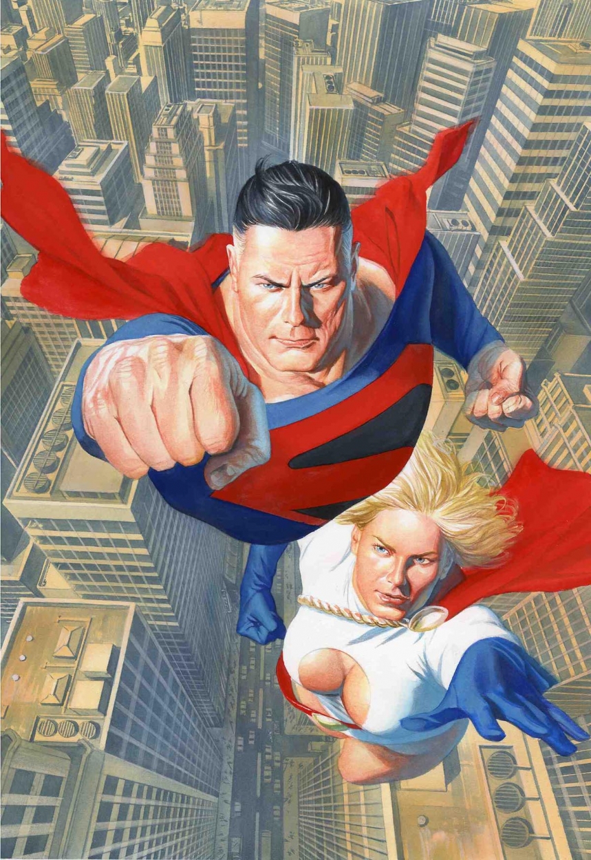 Alex Ross Wizard Superman Powergirl Cover In Sal Abbinanti S Alex Ross Winter Comic