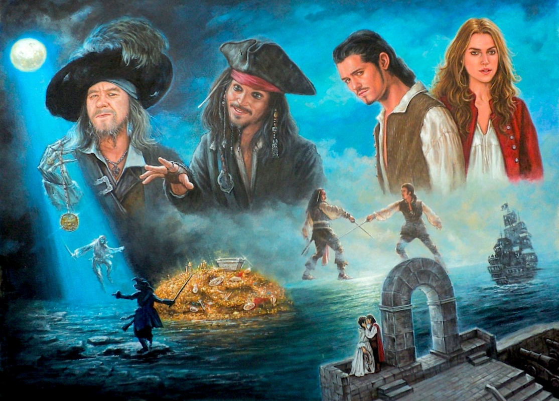 Pirates Of The Caribbean Curse Of The Black Pearl Painting