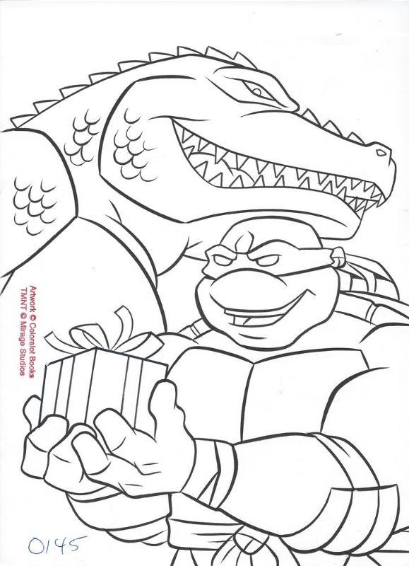 christmas teenage mutant ninja turtles coloring pages