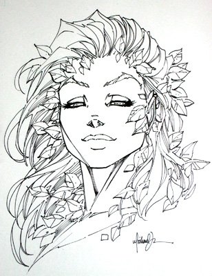 Poison Ivy, in Silton Buendia's Michael Turner Comic Art Gallery Room