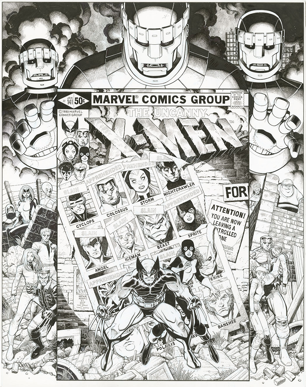 Arthur Adams Uncanny X Men Commission In J L S Art Adams Comic Art