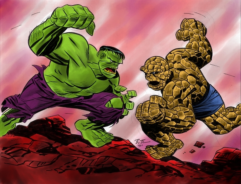 Hulk vs.Thing by Bruce Timm, in Matt Flaherty's Digital Coloring Comic ...