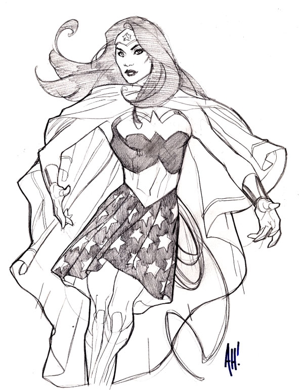 Adam Hughes Wonder Woman Sketch, in Wallace Harrington's Adam Hughes ...