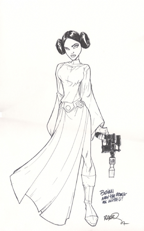 Princess Leia, in Brian VanNierop's Star Wars Commissions Comic Art ...