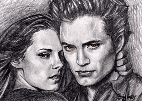 Bella & Edward - Twilight / New Moon sketch card, in inARTia Gallery's ...