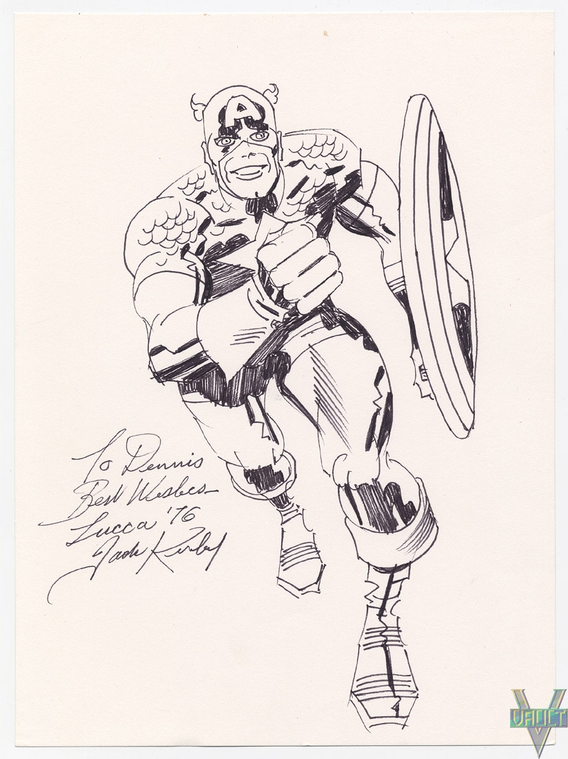 Captain America Sketch (Jack Kirby), in Comicart B's Captain America ...