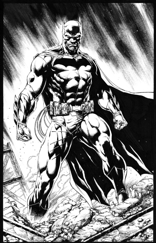 Batman print inks by Jason Fabok, in Jason Fabok's Commissions Comic ...